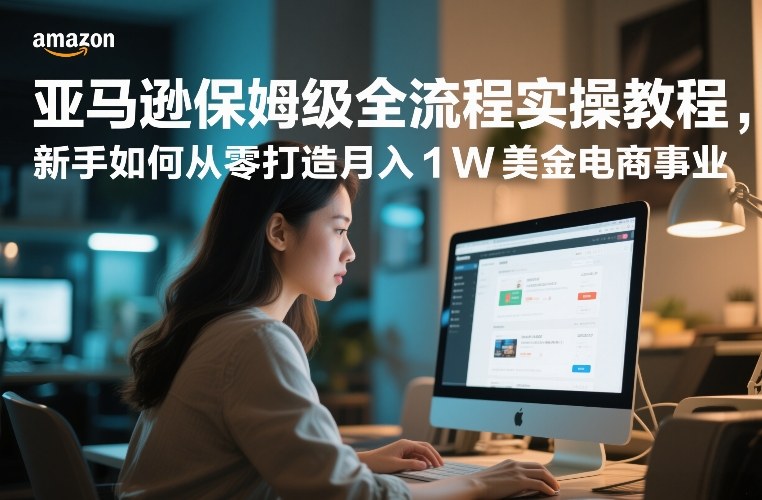 亚马逊保姆级全流程实操教程，新手如何从零打造月入1W美金电商事业-禾谷轻创网