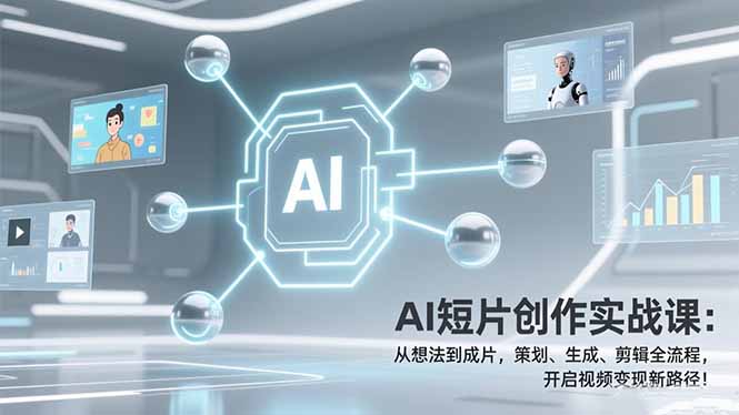 AI短片创作实战课：从想法到成片，策划、生成、剪辑全流程，开启视频变现新路径！-禾谷轻创网