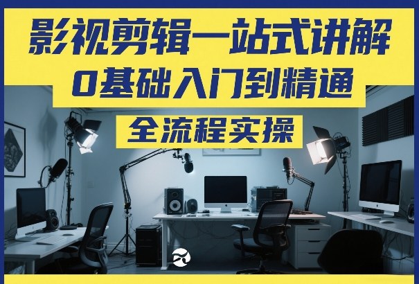影视剪辑一站式讲解，0基础入门到精通，全流程实操-禾谷轻创网