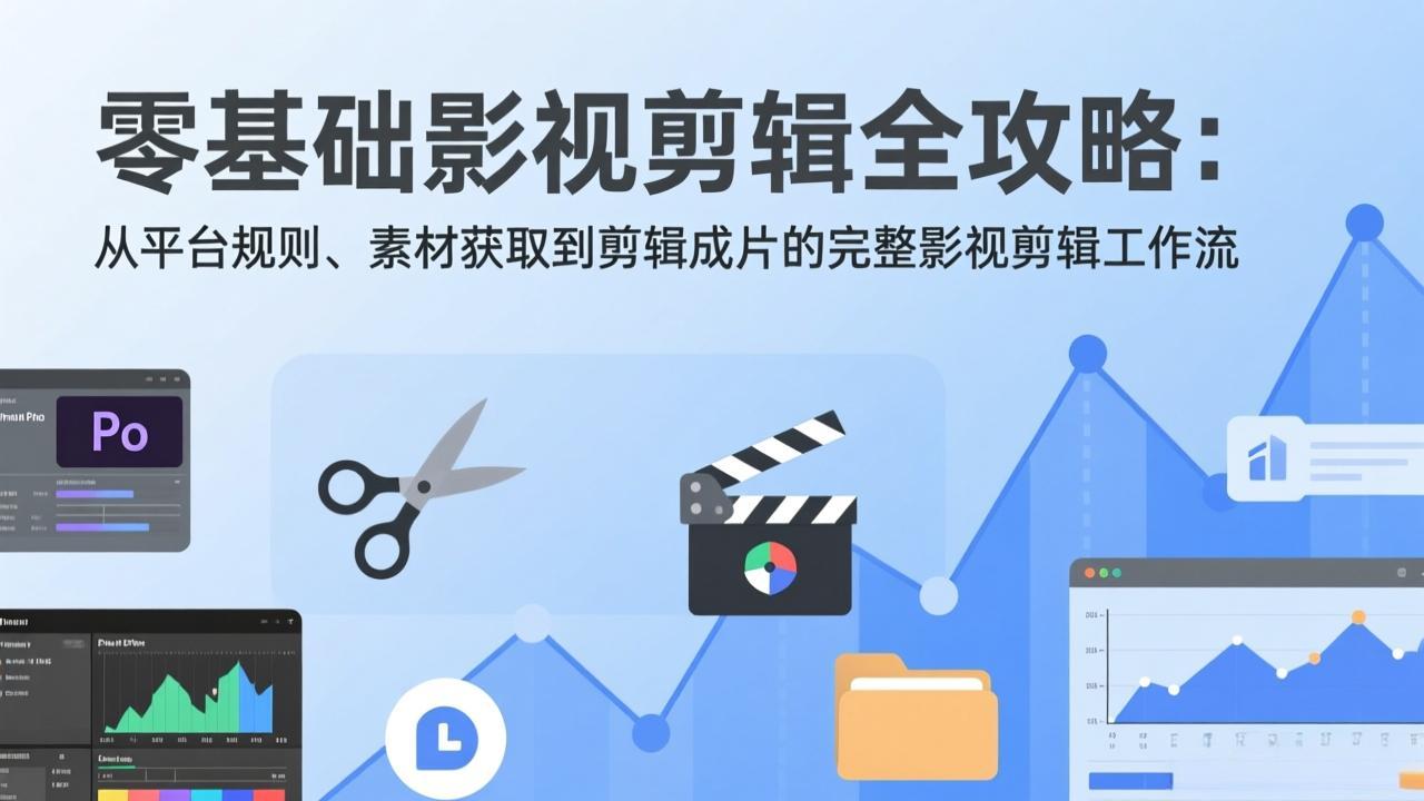零基础影视剪辑全攻略：从平台规则、素材获取到剪辑成片的完整影视剪辑工作流-禾谷轻创网