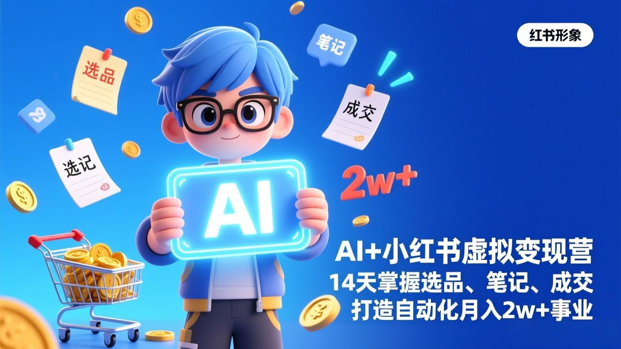 AI+小红书虚拟变现营(完结-禾谷轻创网