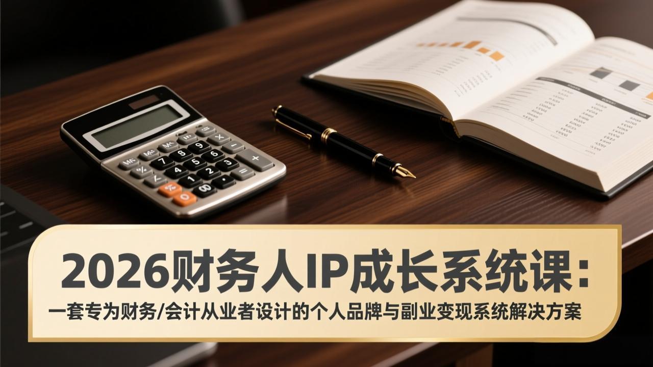 2026财务人IP成长系统课：一套专为财务/会计从业者设计的个人品牌与副业变现系统解决方案-禾谷轻创网