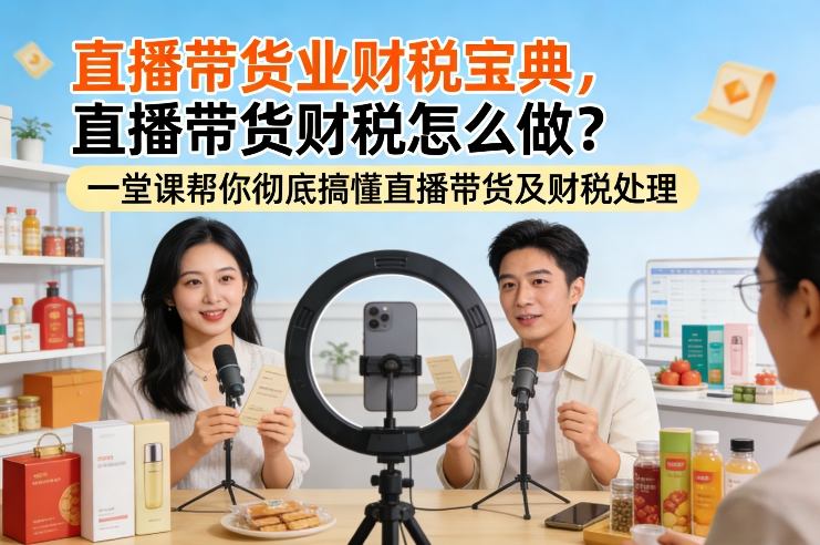 直播带货业财税宝典，直播带货财税怎么做？一堂课帮你彻底搞懂直播带货及财税处理-禾谷轻创网