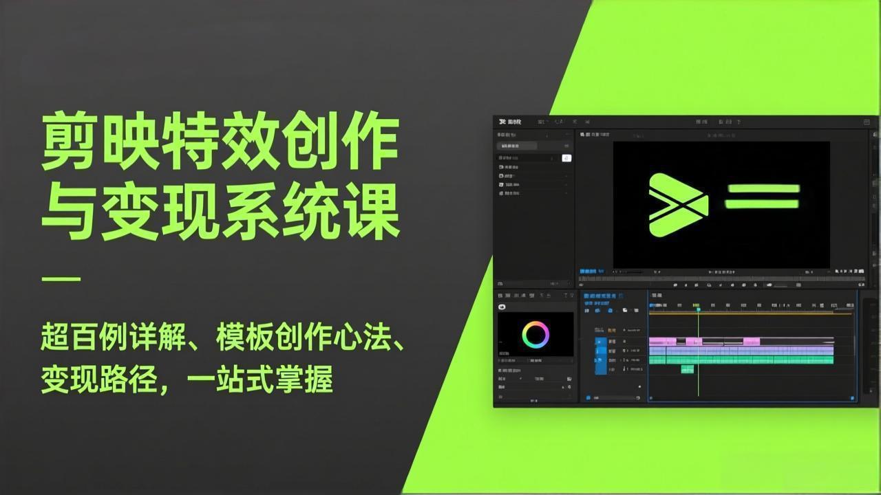 剪映特效创作与变现系统课，超百例详解、模板创作心法、变现路径，一站式掌握-禾谷轻创网