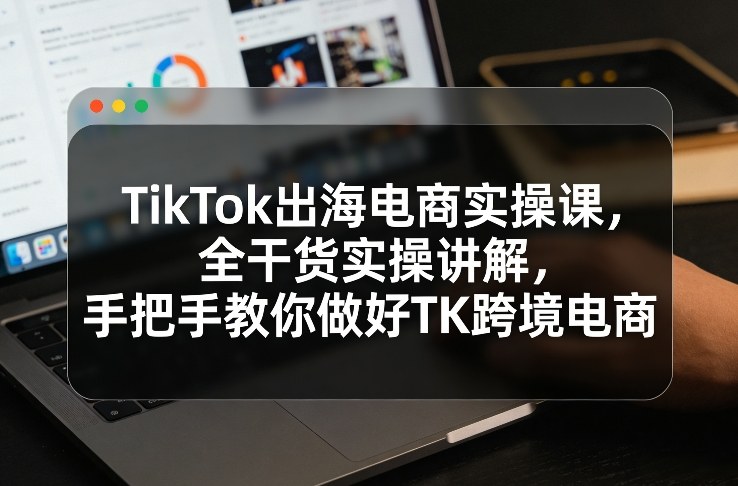 TikTok出海电商实操课，全干货实操讲解，手把手教你做好TK跨境电商-禾谷轻创网