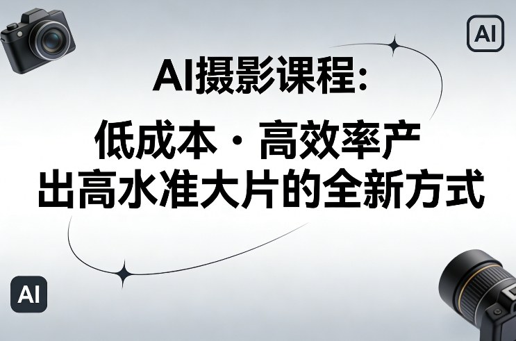 AI摄影课程，低成本高效率产出高水准大片的全新方式-禾谷轻创网
