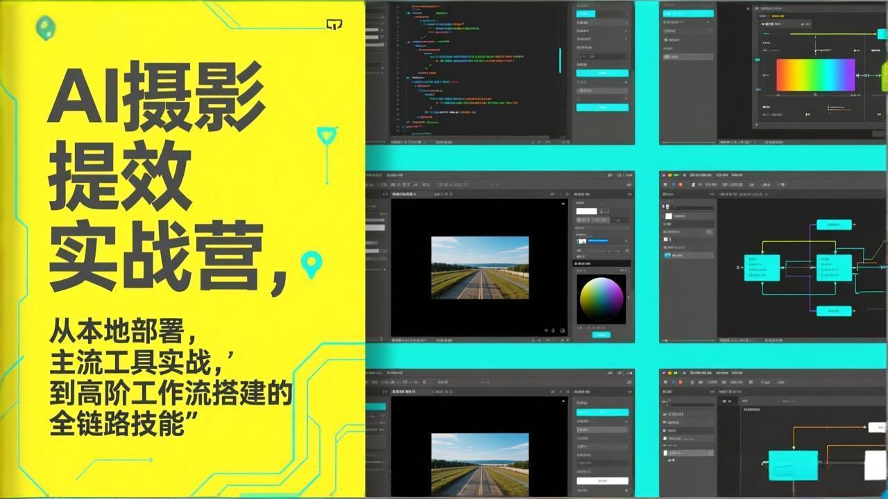 AI+摄影提效实战营，从本地部署，主流工具实战，到高阶工作流搭建的全链路技能-禾谷轻创网