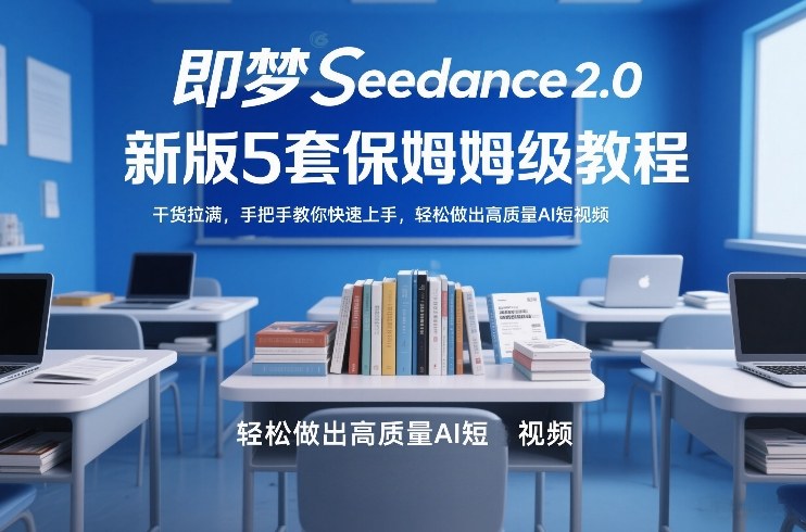 即梦Seedance2.0新版5套保姆级教程，干货拉满，手把手教你快速上手，轻松做出高质量AI短视频-禾谷轻创网