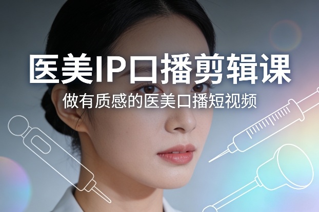医美IP口播剪辑课，做有质感的医美口播短视频-禾谷轻创网
