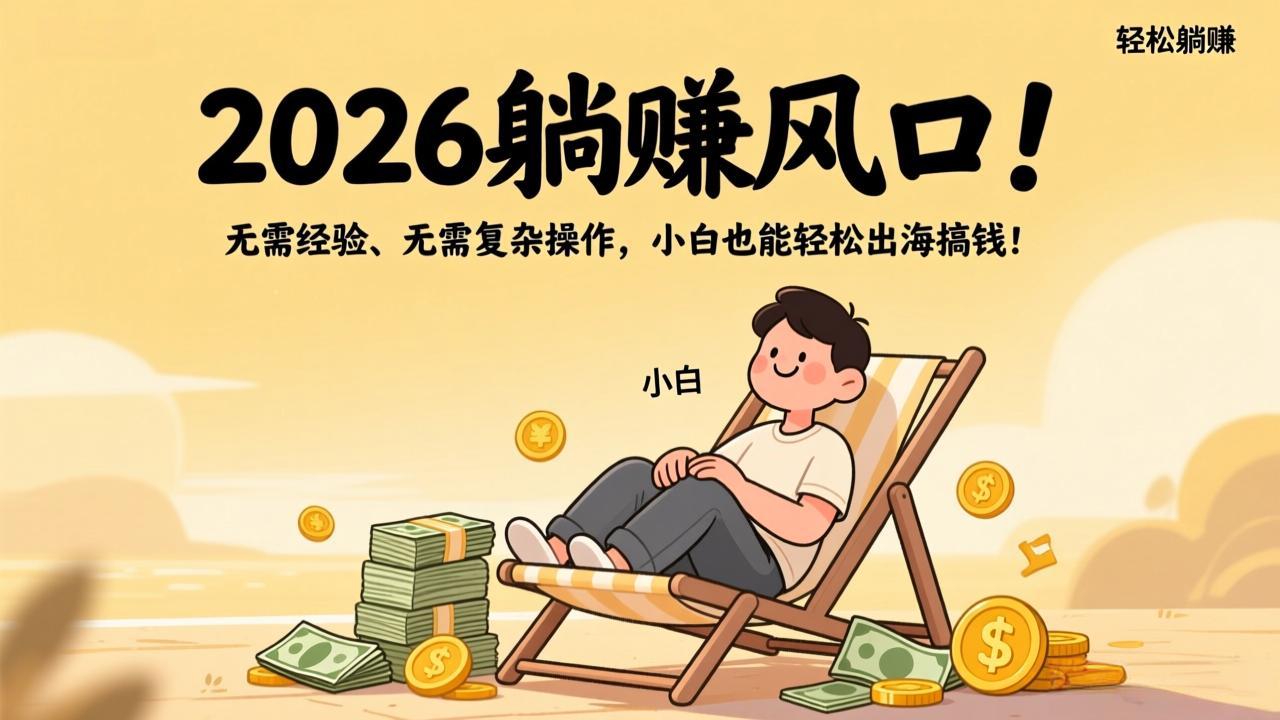 2026躺赚风口！无需经验、无需复杂操作，小白也能轻松出海搞钱！-禾谷轻创网