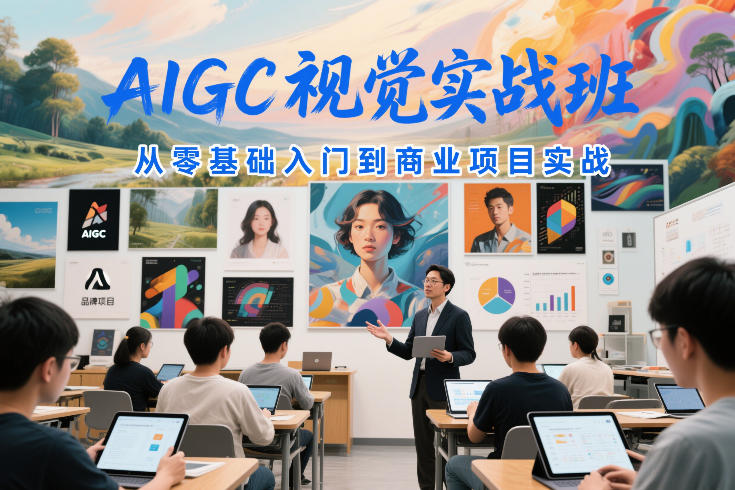 AIGC视觉实战班，从零基础入门到商业项目实战-禾谷轻创网