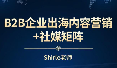 shirle老师·B2B企业出海内容营销+社媒矩阵-禾谷轻创网