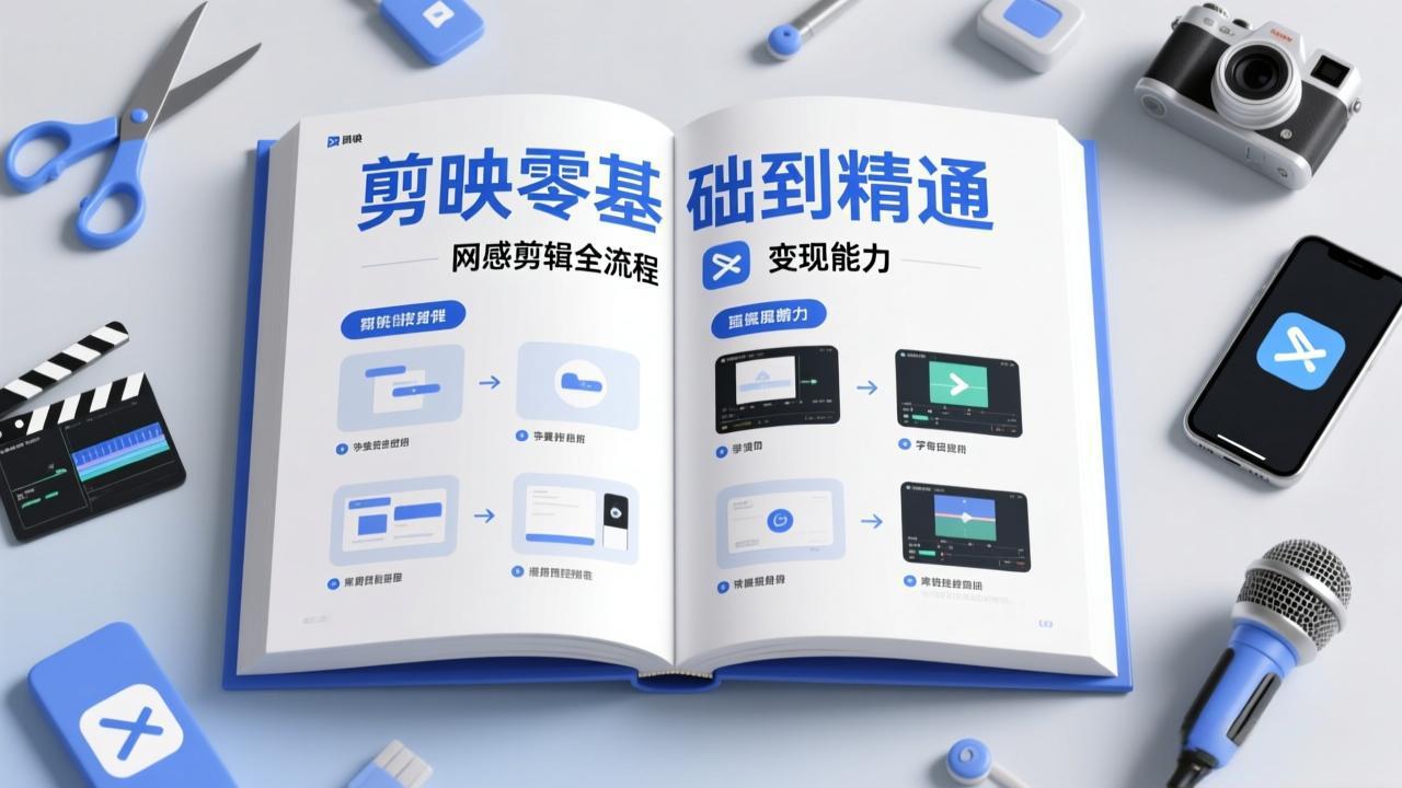 剪映零基础也能快速上手，从入门到精通掌握网感剪辑全流程，掌握能直接变现的剪辑能力-禾谷轻创网