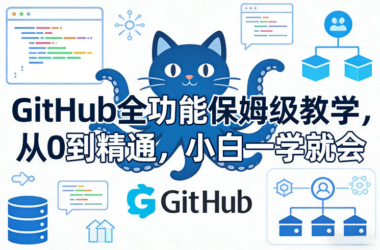 GitHub全功能保姆级教学，从0到精通，小白一学就会-禾谷轻创网