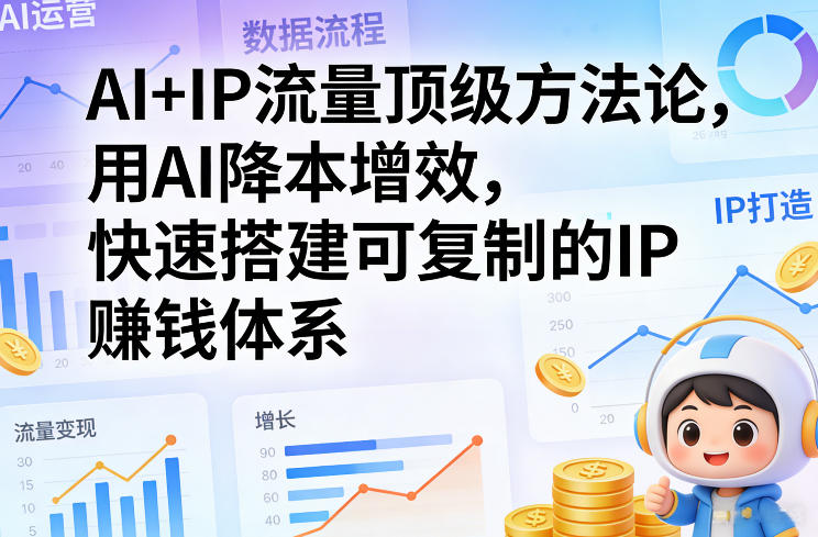 AI+IP流量顶级方法论，用AI降本增效，快速搭建可复制的IP賺钱体系-禾谷轻创网