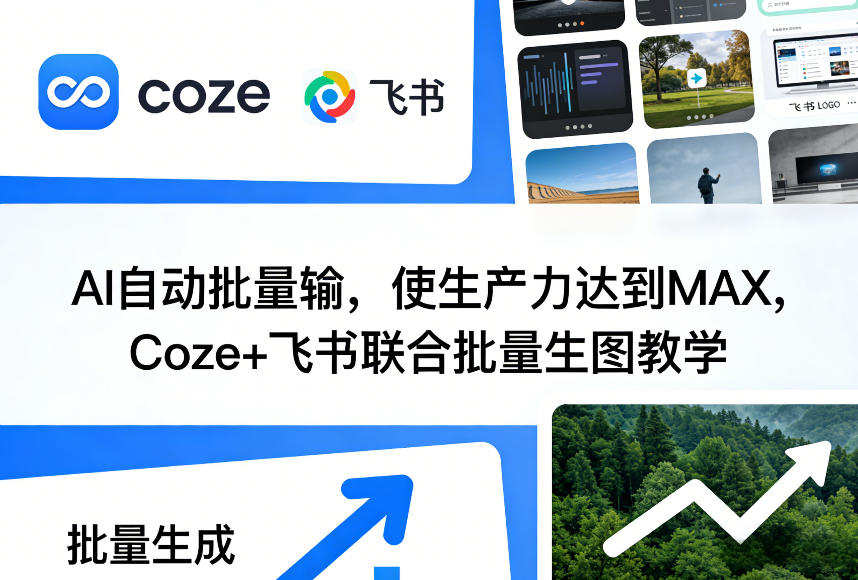 AI自动批量输，使生产力达到MAX，Coze+飞书联合批量生图教学-禾谷轻创网