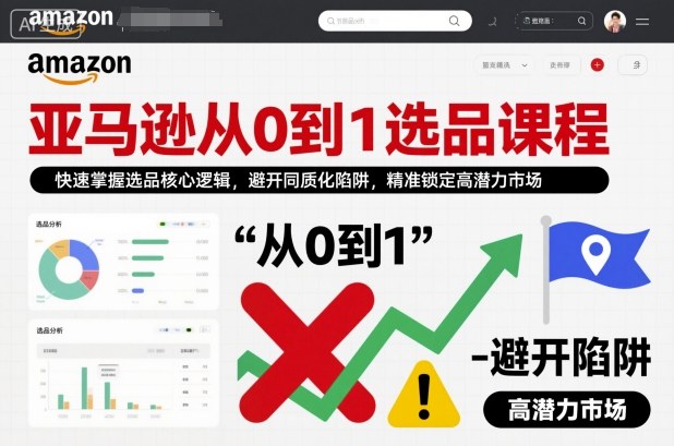 亚马逊从0到1选品课程，快速掌握选品核心逻辑，避开同质化陷阱，精准锁定高潜力市场(更新)-禾谷轻创网