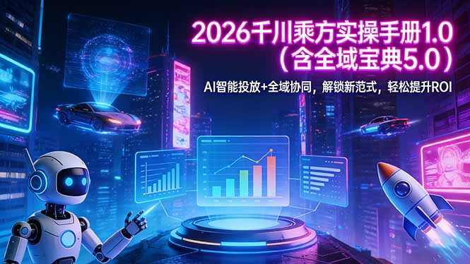 2026 千川乘方实操手册 1.0(含全域宝典 5.0-禾谷轻创网