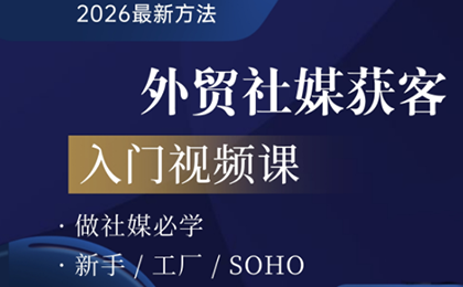 2026外贸社媒获客入门课-禾谷轻创网