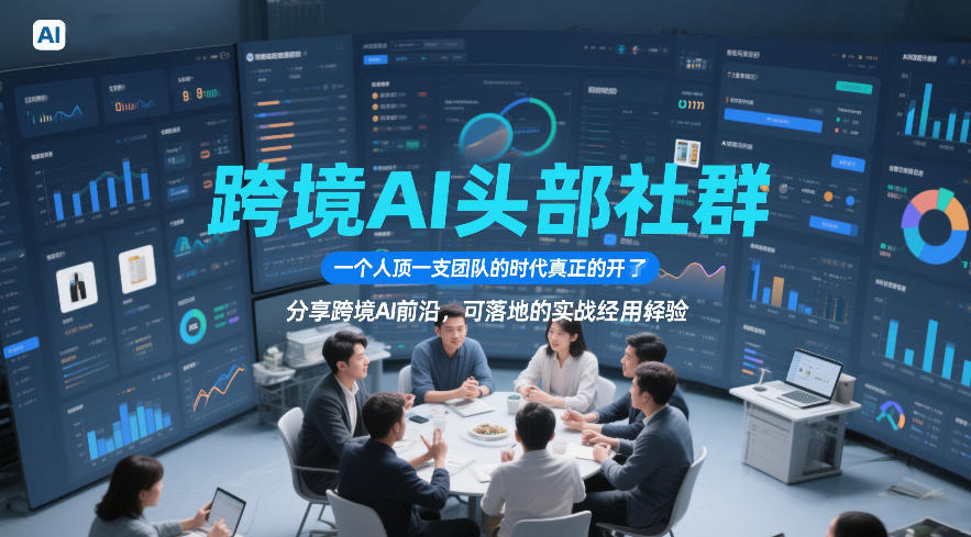 跨境AI头部社群，一个人顶一支团队的时代真正的开始了，分享跨境AI前沿，可落地的实战经验(更新3月23日)-禾谷轻创网