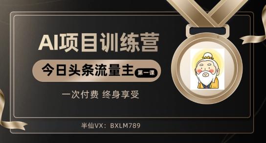 AI项目系列训练营（公众号流量主与今日头条篇）【揭秘】-禾谷轻创网