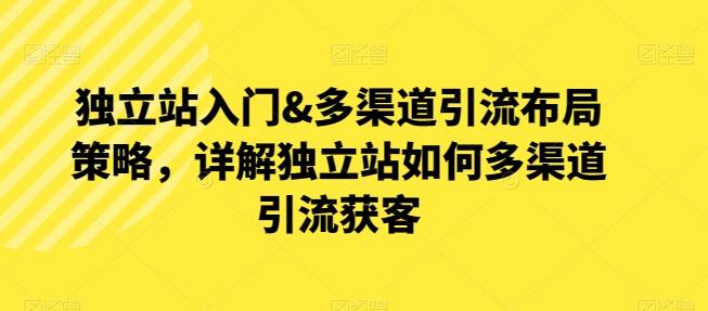 独立站入门&多渠道引流布局策略，详解独立站如何多渠道引流获客-禾谷轻创网