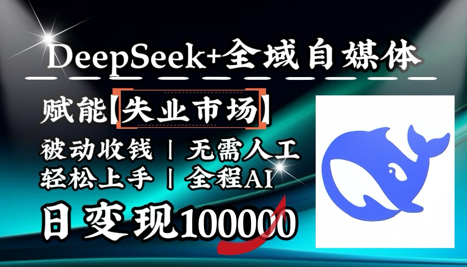 降维打击，DeepSeek+失业市场，全自动操作，结合人人刚需，单月利润轻松破100000＋-禾谷轻创网