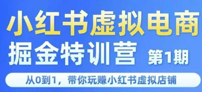 小红书虚拟电商掘金特训营第1期，从0到1，带你玩转小红书虚拟店铺-禾谷轻创网