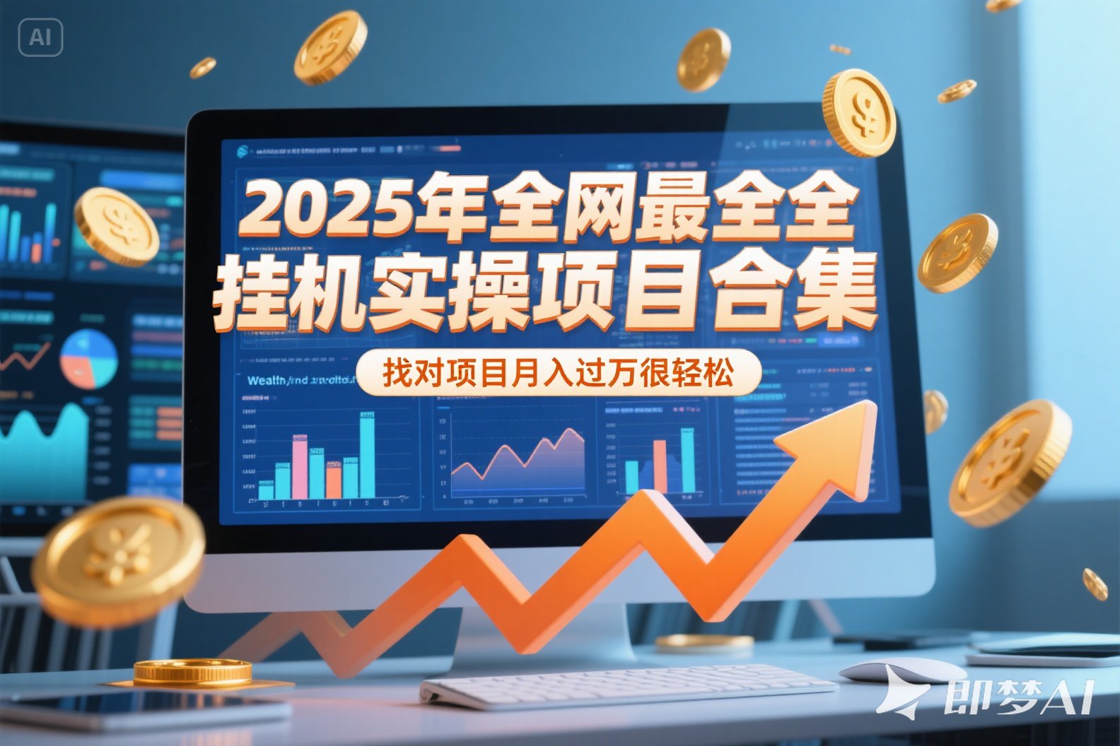2025年挂机实操项目实操演练，挂机类型，AI直播类型，轻资产创业类型…-禾谷轻创网