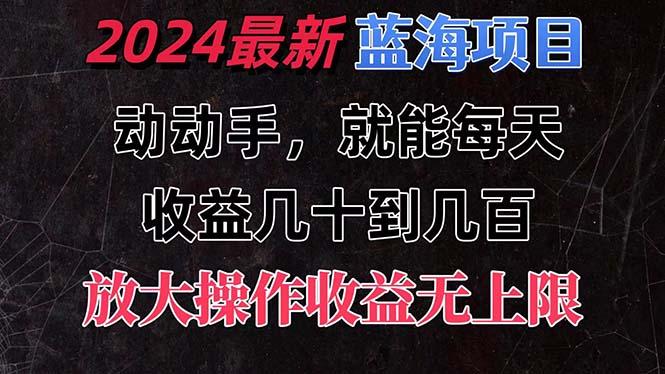 有手就行的2024全新蓝海项目，每天1小时收益几十到几百，可放大操作收…-禾谷轻创网