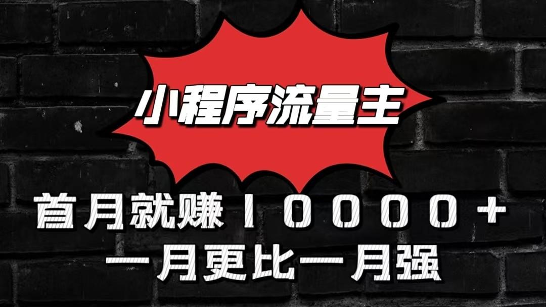 小程序流量主首月就赚10000+，一月更比一月强！小本创业首选-禾谷轻创网