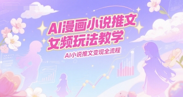 AI漫画小说推文女频玩法教学，AI小说推文变现全流程-禾谷轻创网