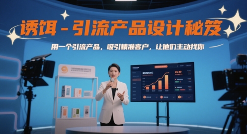 诱饵-引流产品设计秘笈，用一个引流产品，吸引精准客户，让他们主动找你-禾谷轻创网