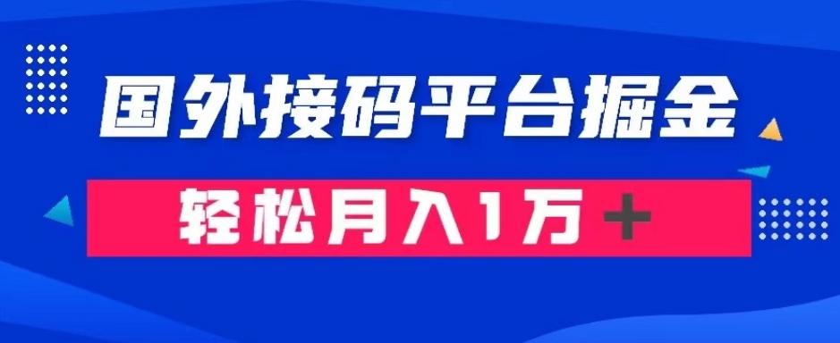 通过国外接码平台掘金：成本1.3，利润10＋，轻松月入1万＋【揭秘】-禾谷轻创网