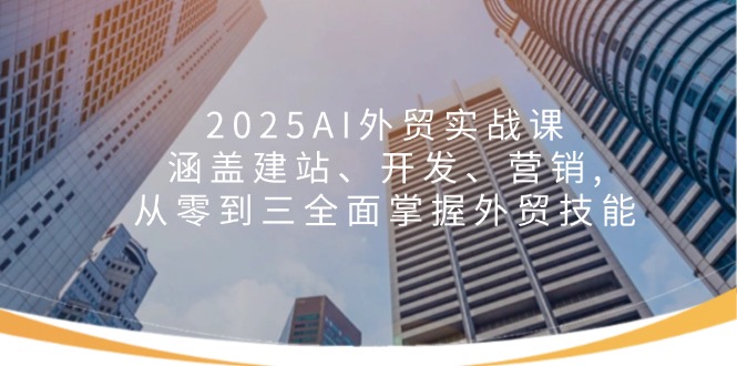 2025AI外贸实战课：涵盖建站、开发、营销, 从零到三全面掌握外贸技能-禾谷轻创网