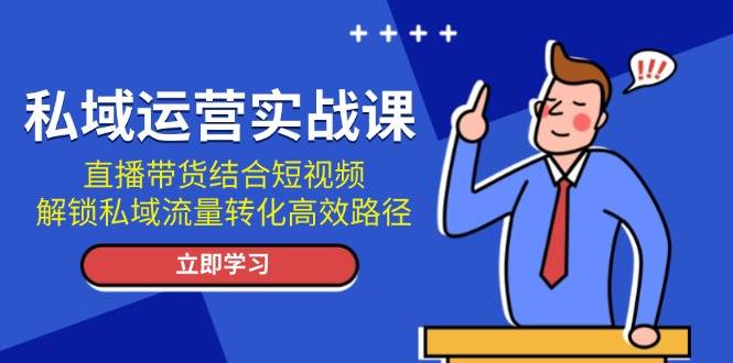 私域运营实战课：直播带货结合短视频，解锁私域流量转化高效路径-禾谷轻创网