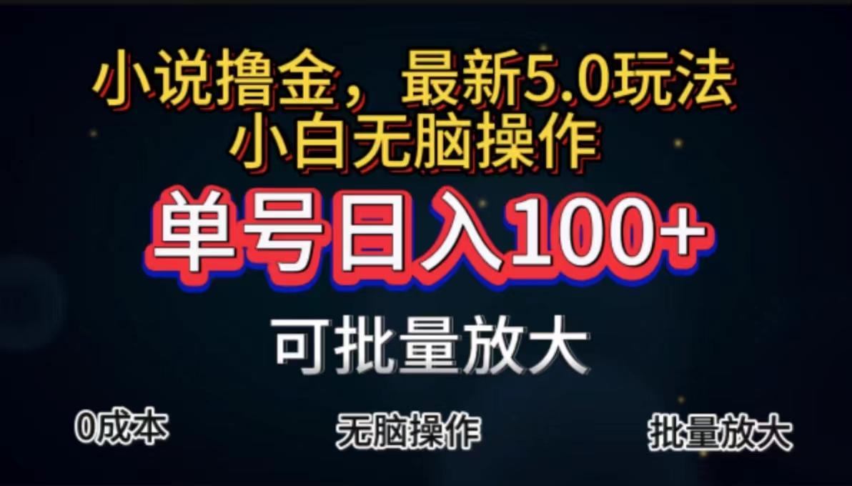 全自动小说撸金，单号日入100+小白轻松上手，无脑操作-禾谷轻创网