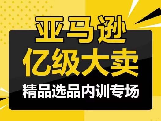 亚马逊亿级大卖-精品选品内训专场，亿级卖家分享选品成功之道-禾谷轻创网