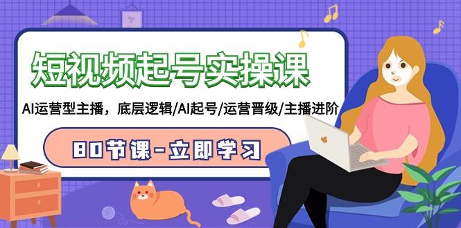 (9470期)短视频起号实操课，AI运营型主播，底层逻辑/AI起号/运营晋级/主播进阶/80节-禾谷轻创网