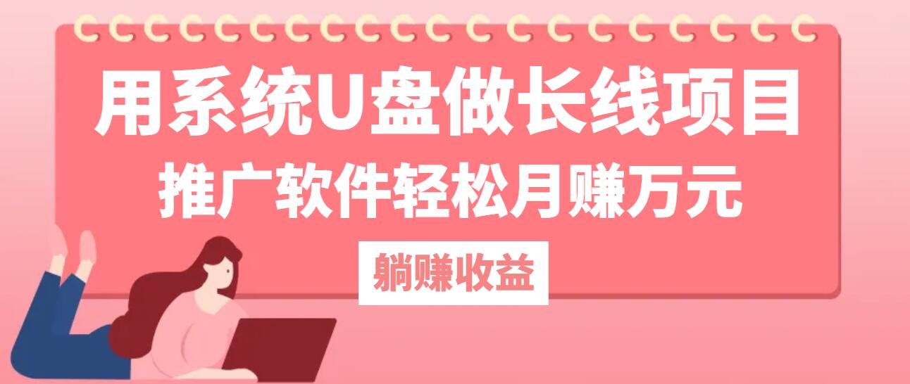 用系统U盘做长线项目，推广软件轻松月赚万元-禾谷轻创网