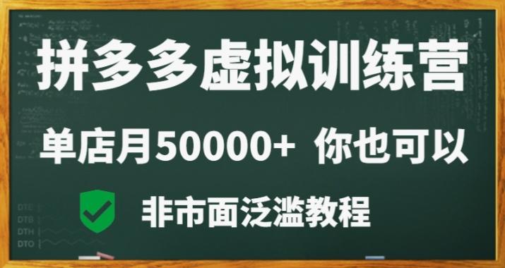 拼多多虚拟电商训练营月入30000+你也行，暴利稳定长久，副业首选-禾谷轻创网