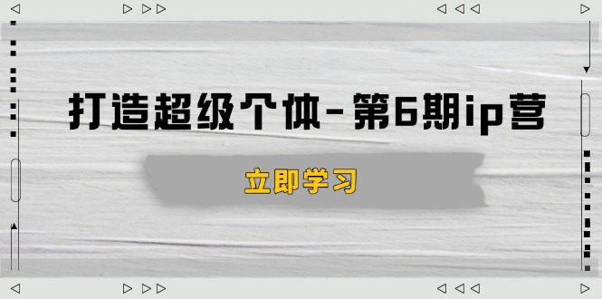 打造 超级个体-第6期ip营：商业认知,产品设计,成交演练,解决知识变现难题-禾谷轻创网