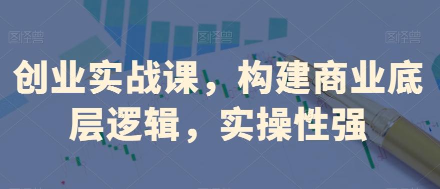 创业实战课，​构建商业底层逻辑，实操性强-禾谷轻创网