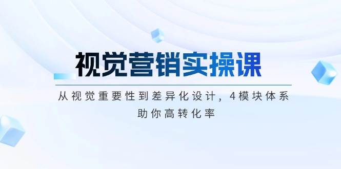 视觉营销实操课, 从视觉重要性到差异化设计, 4模块体系, 助你高转化率-禾谷轻创网