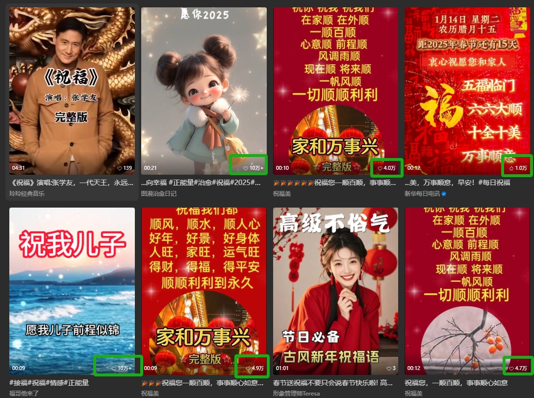 银发经济新年风口,儿女祝福视频爆火,一条作品上万播放,一定要抓住-禾谷轻创网