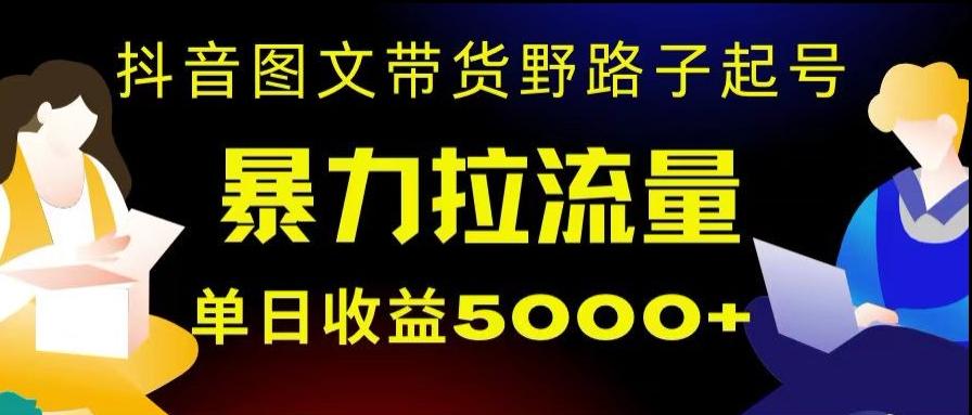 抖音图文带货暴力起号，单日收益5000+，野路子玩法，简单易上手，一部手机即可【揭秘】-禾谷轻创网