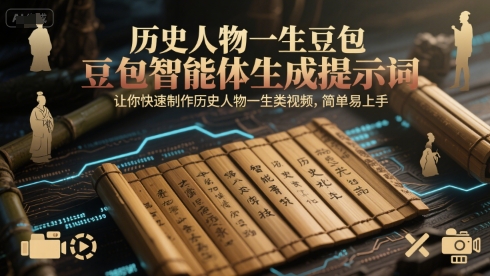 历史人物一生豆包智能体生成提示词，让你快速制作历史人物一生类视频，简单易上手-禾谷轻创网