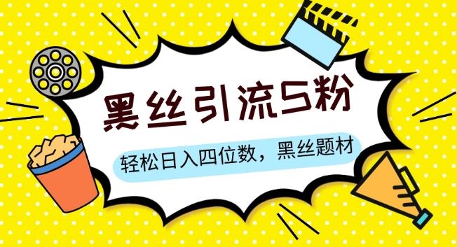 S粉变现，轻松日入四位数，黑丝题材+情感话术【揭秘】-禾谷轻创网