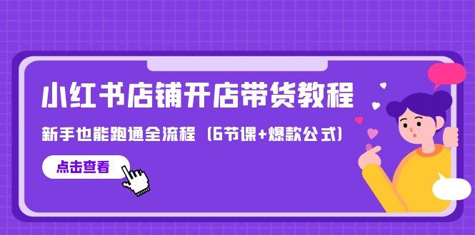 (9883期)最新小红书店铺开店带货教程，新手也能跑通全流程(6节课+爆款公式)-禾谷轻创网