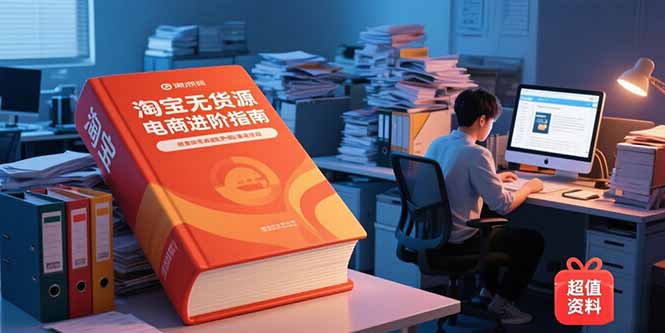 淘宝无货源电商进阶指南，包含新人课、进阶课，配套资料，蓝海选品等-禾谷轻创网